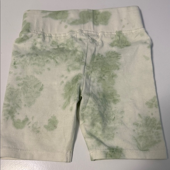 Kids Light Green Tie-Dye Shorts - Picture 3 of 3